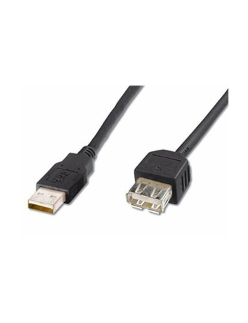 PremiumCord USB 2.0 kábel predlžovací, A-A, 2 m, čierny